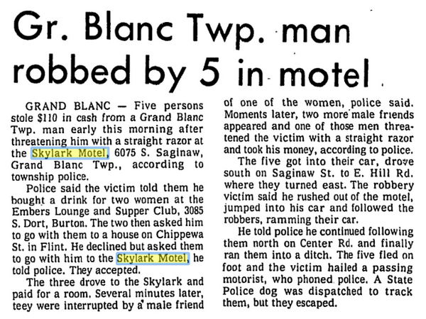 Skylark Motel - June 1973 Robbery (newer photo)